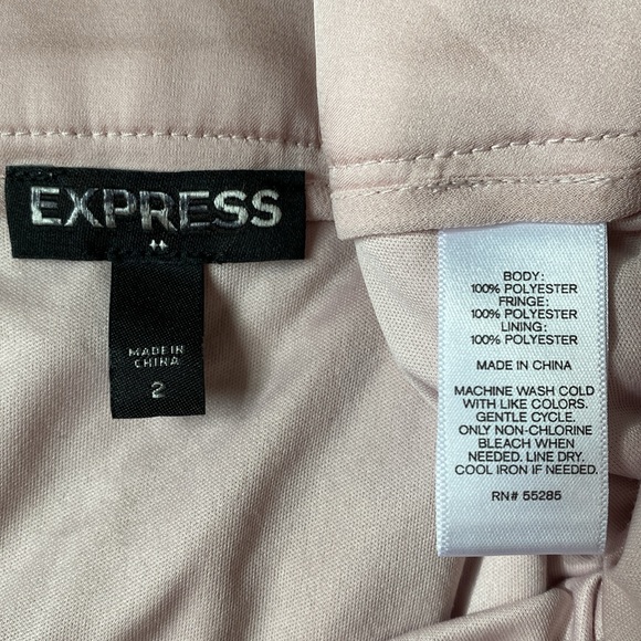 Pink Full Fringe Mini Skirt - Picture 6 of 7